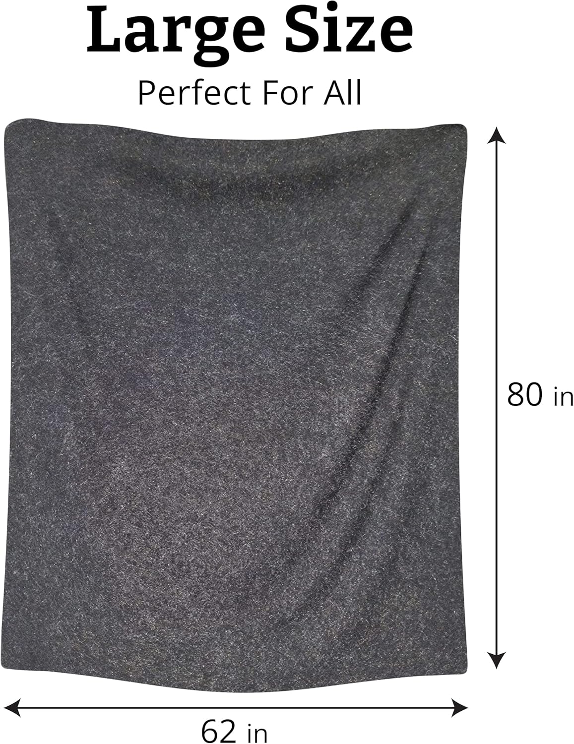 Grey 62x80 Military Wool Blanket for Camping U993290
