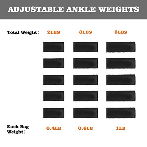 Adjustable Ankle Weights for Strength Training, Gym, Fitness Workout N373998