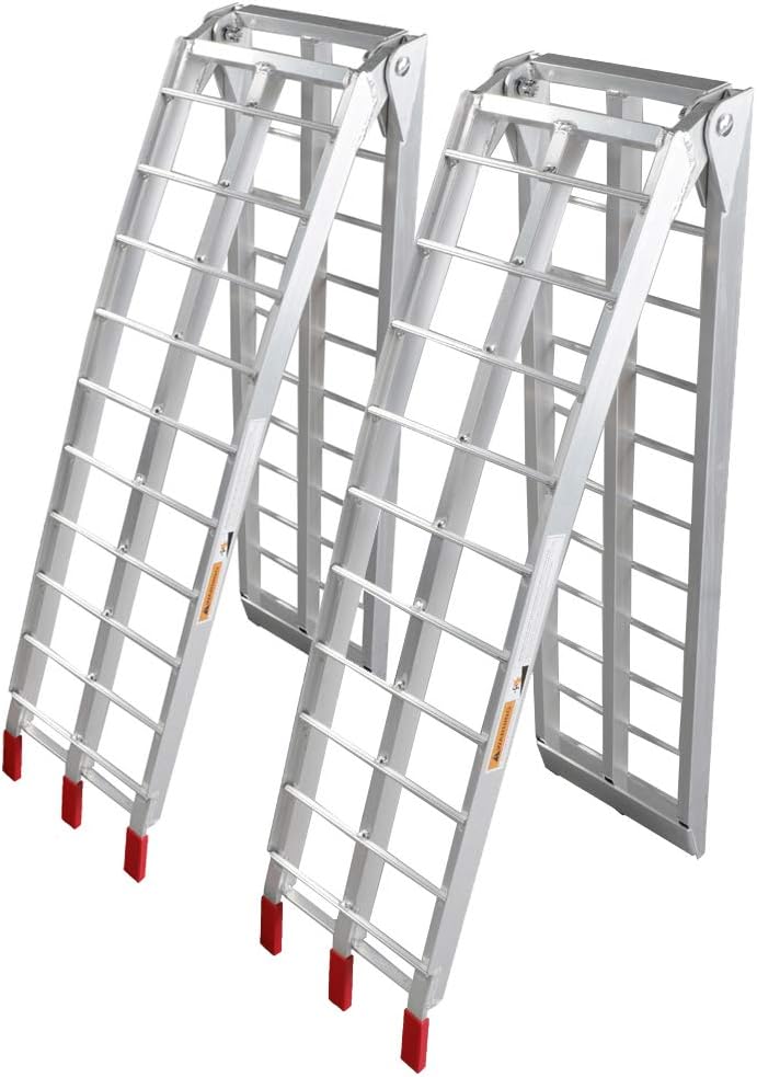 Aluminum Folding Loading Ramps for Lawnmower ATV UTV Truck Motorcycle Y5815