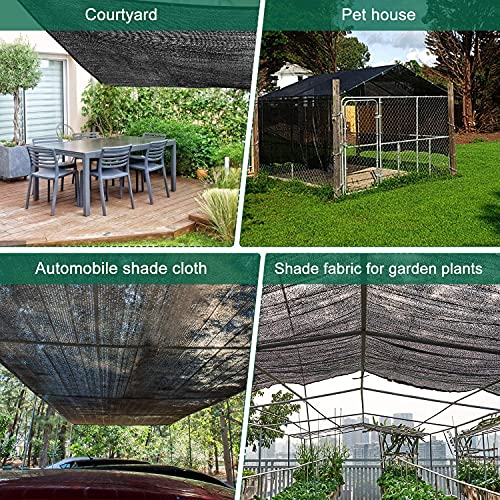 Garden 40% Shade Cloth, Resistant Sun Shade Net 6.5x10FT Mesh Tarp with Reinforced Grommets I119631