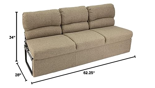 RV Jackknife Sleeper Sofa with Drop-Down Console, Cloth Fabric A2097