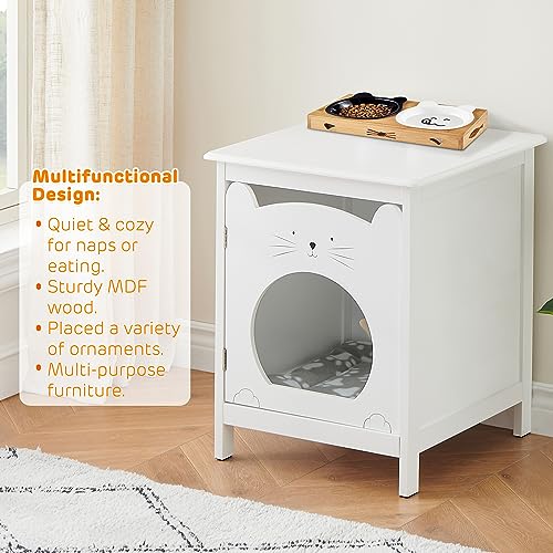 Cat Litter Box Enclosure with Side Table N1892