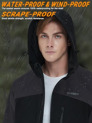 Men's Heated Jacket with Battery Pack and Hood S48828
