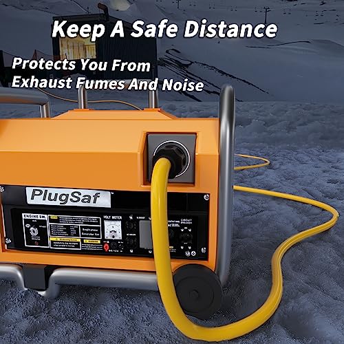 40FT 30 Amp Generator Extension Cord, NEMA L14-30, 10 Gauge, Twist Lock, Yellow I3045