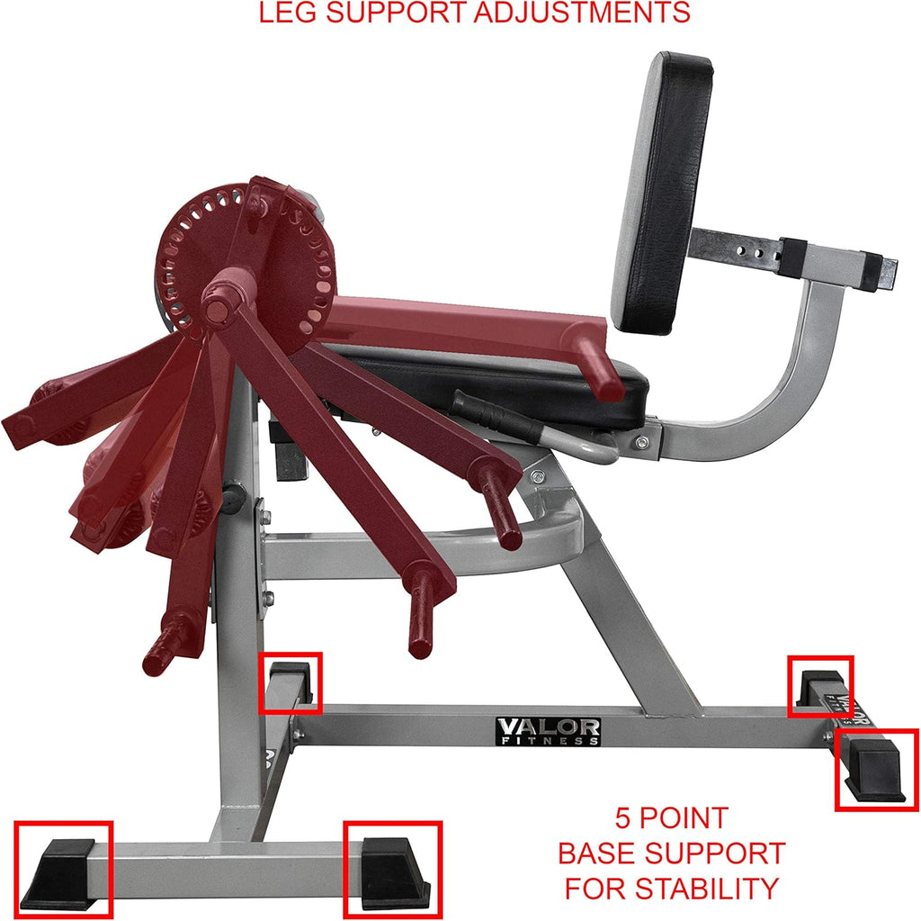 Adjustable Leg Curl Extension Machine, Plate Loaded, 8 Positions Y9301