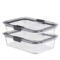 Rubbermaid Brilliance Glass Storage 8-Cup Food Container with Lid (2 Pieces Total)