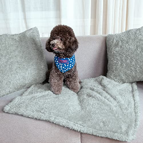 Fluffy Fleece Dog Blanket for Pets, Plush Throw for Bed, Couch, Travel U17930