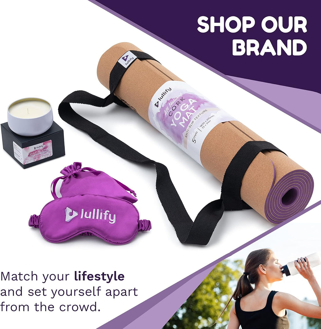 Cork Yoga Mat with Non-Slip Surface and Carrying Strap R21360