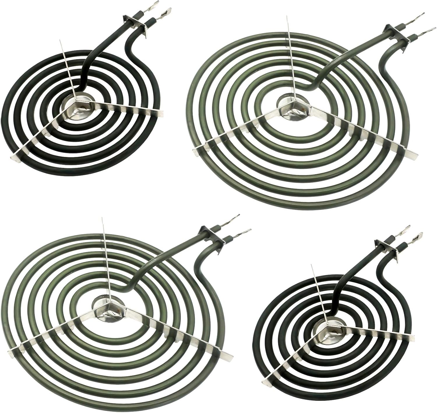 Siwdoy WB30M1 WB30M2 Range Stove Top Surface Element Burner Kit Compatible with GE Hotpoint - 2 pcs WB30M1 6 Inch and 2 pcs WB30M2 8 Inch