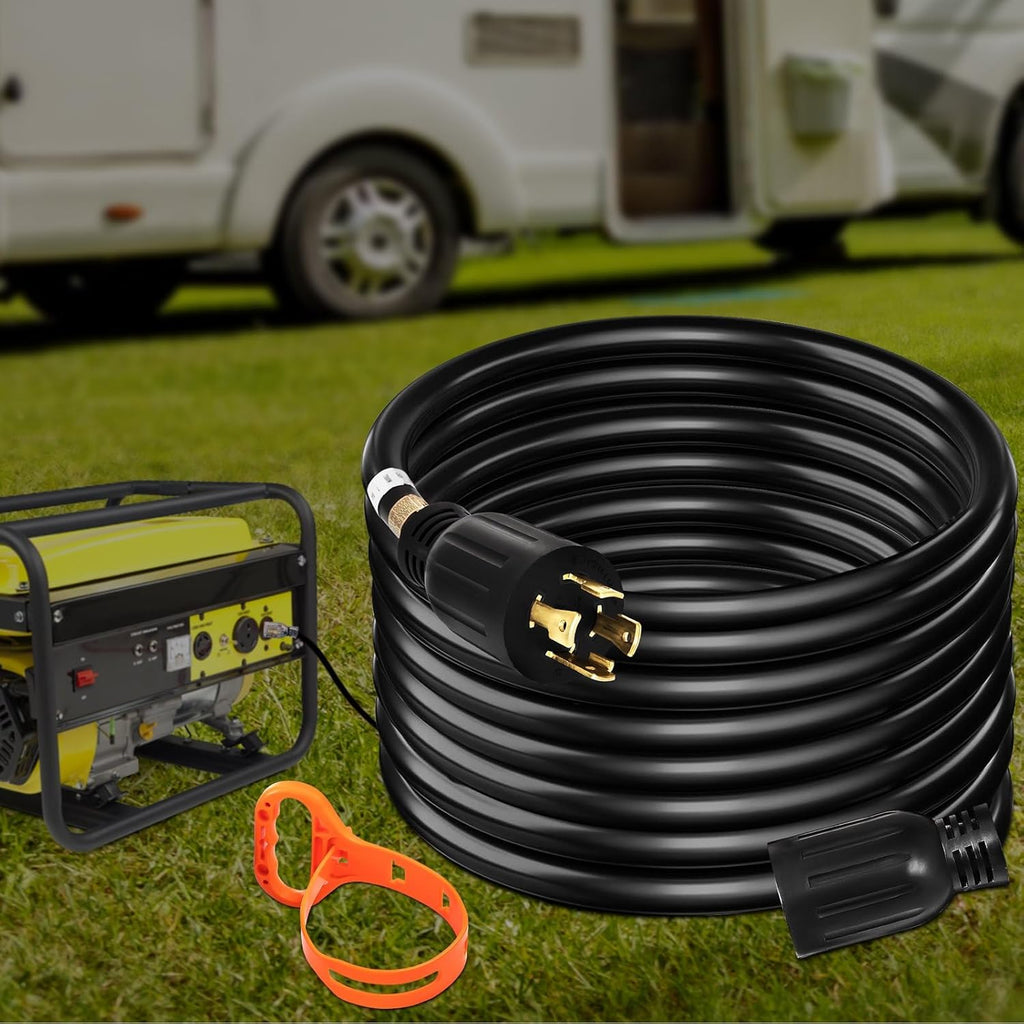 Generator Extension Cord 50Ft 30 Amp 4 Wire 10 Gauge Twist Lock V452923