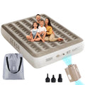 Air Mattress Queen with Built in Pump, 18" Ultimate Comfort Blow up Mattress Queen with Rechargeable Pump, Colchon Inflatable Mattress for Home, Guest, Camping & Office, Air Bed 650lbs Max