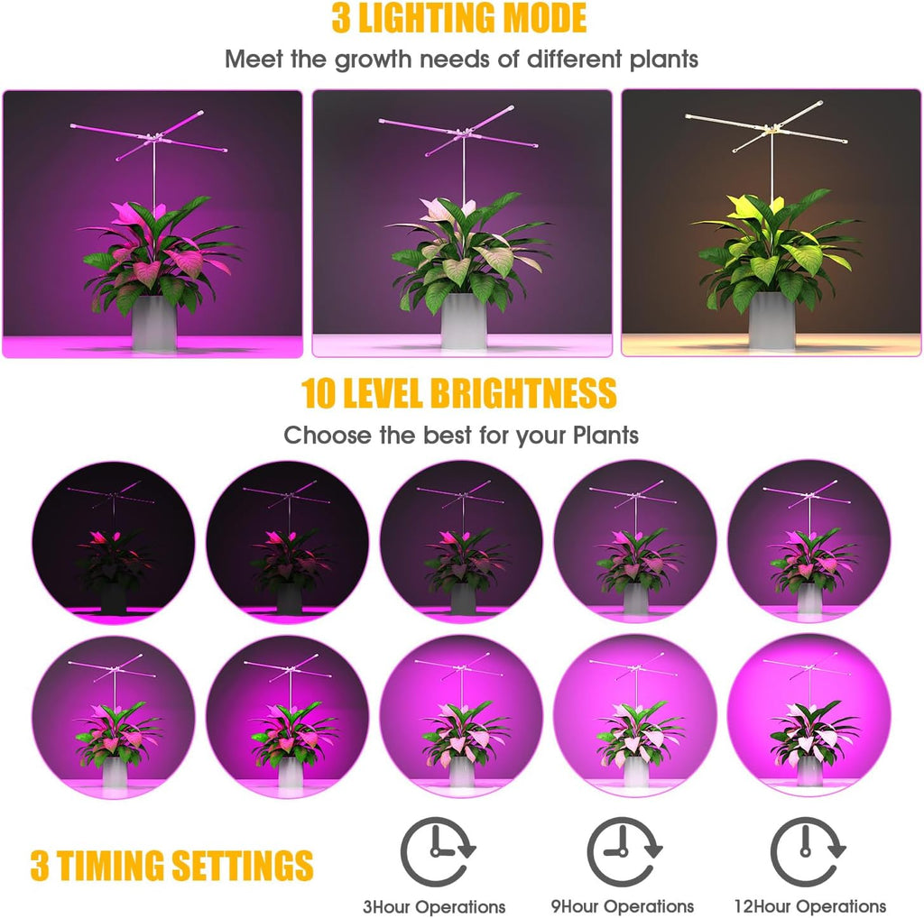 Full Spectrum Grow Light with Adjustable Plant Stand for Indoor Plants V96200