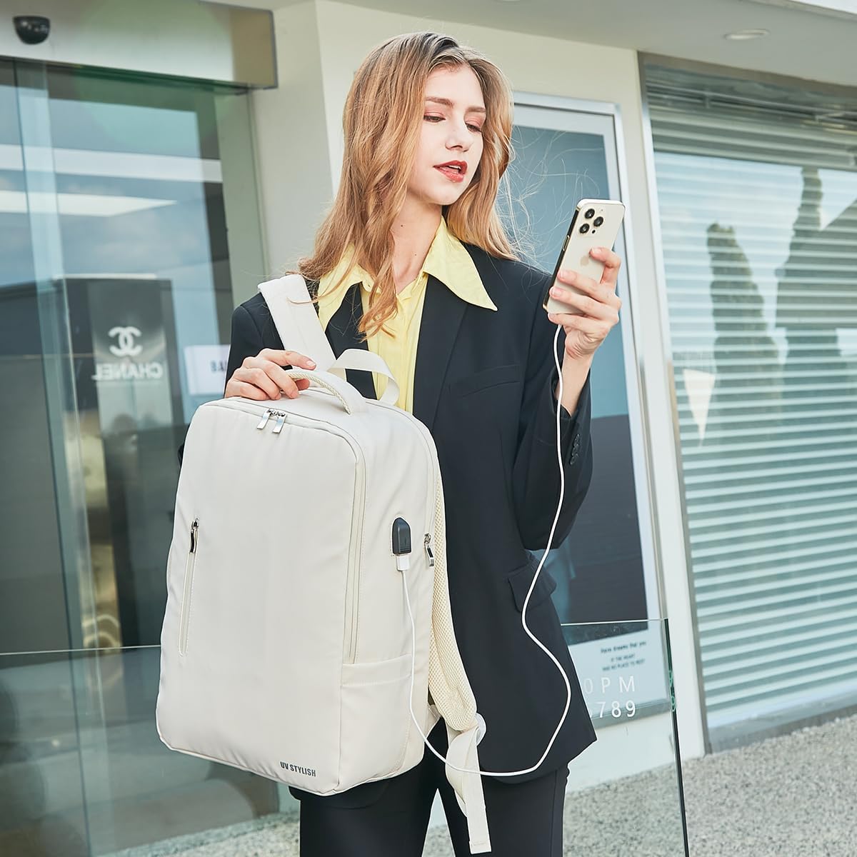 Travel Backpack for Women, Underseat Carry On, Waterproof with Charging Port S3234