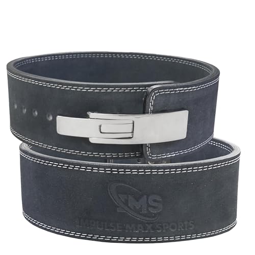 Premium Leather Lever Belt for Weightlifting 10mm Thick, 4" Wide Powerlifting, Lower Back Support GYM Belts