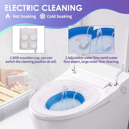 Collapsible Electric Sitz Bath for Toilet Seat, Postpartum Perineum Relief Q430848