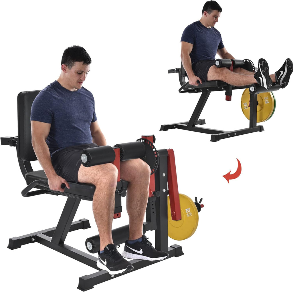 Leg Extension and Curl Machine with Adjustable Seat for Home Gym G99013