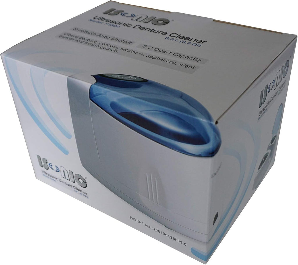 Ultrasonic Denture and Aligner Cleaner for Dental Appliances, 110V 20W, White R7797