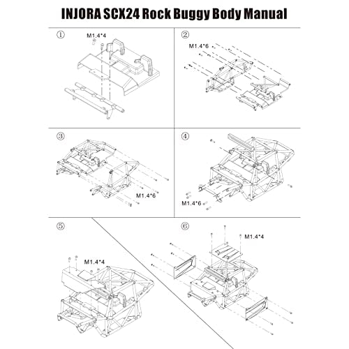 Rock Buggy Body Shell Nylon Chassis Kit for 1/24 RC Crawler Car Upgrade Parts E389