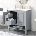 30" Bathroom Vanity with Sink,Bathroom Storage Cabinet with 2 Soft Closing Doors and Drawer,Multi-Functional Bathroom Vanities,Solid Wood Frame,Easy Assmebly(White)