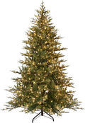 Puleo International 7.5 Foot Pre-Lit Balsam Fir Artificial Christmas Tree with 800 Clear Lights