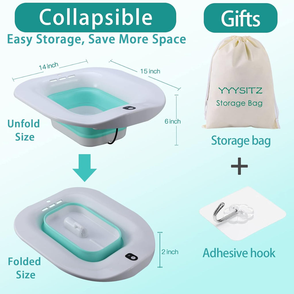 Foldable Electric Sitz Bath for Toilet Seat, Postpartum & Hemorrhoid Relief C21503
