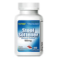 HealthA2Z® Stool Softener | Docusate Sodium 100mg | Red & White Capsules | Dependable | Gentle Constipation Relief (400 Counts)