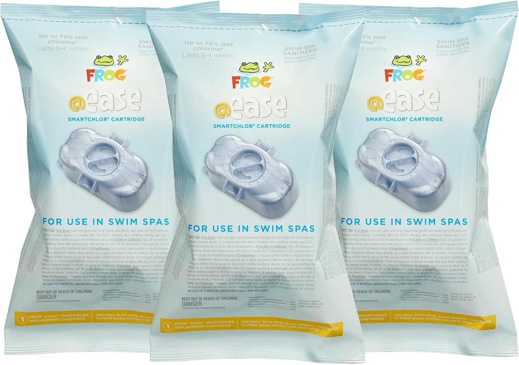 3 FROG @Ease SmartChlor Replacement Cartridges for Swim Spas, Use up to 75% Less Chlorine*