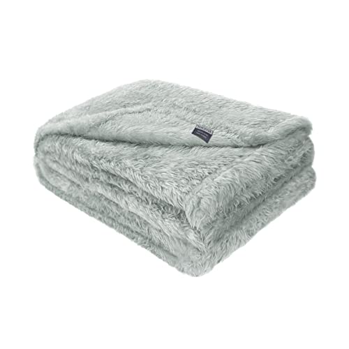MACEVIA Fluffy Fleece Dog Blankets, Warm Soft Fuzzy Pets Blankets for Puppy, Small, Medium, Large Dogs and Cats, Plush Pet Throws for Bed, Couch, Sofa, Travel (24x29 Inch, Gray)