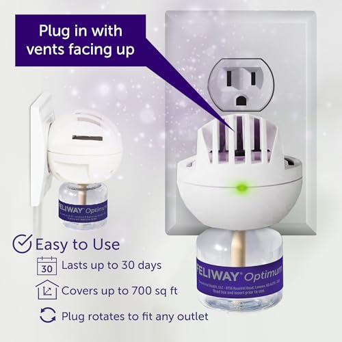 Calming Pheromone Diffuser for Cats, 30 Day Starter Kit N984