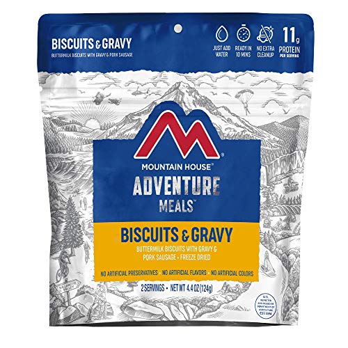 Freeze Dried Biscuits & Gravy Backpacking Food, 4-Pack I251