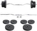 Topeakmart Curl Olympic Bar/Barbell Set Lifting Exercise Curl Bar Adjustable Olympic Plate Weight Sets Home Fitness Exercise Machines Squat Bar Weightlifting Equipment