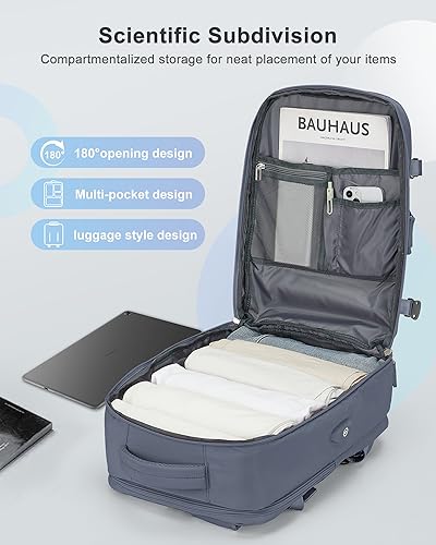 Travel Backpack for Women, Waterproof 14 Inch Laptop Backpack with Shoe Compartment X5408