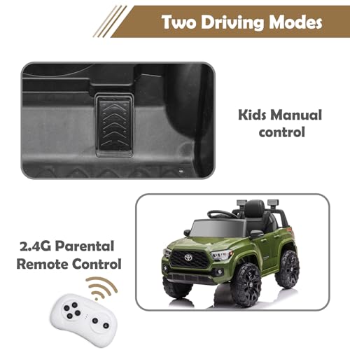 12V Kids Ride on Truck with Remote Control, 3 Speeds, Black U169