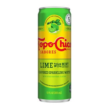 Sparkling Water Lime With Mint, 12 Fl Oz (16 Pack) T72651