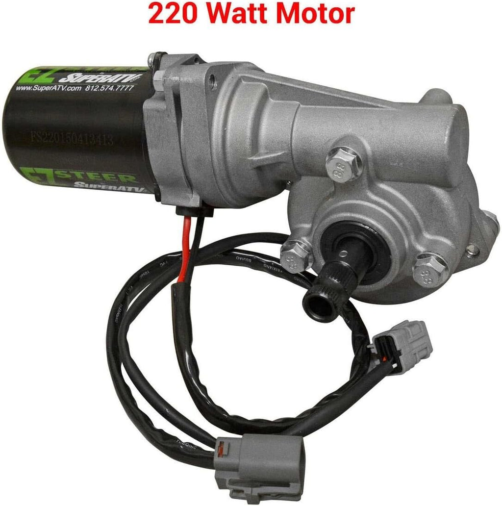 SuperATV.com EZ-Steer Power Steering Kit - Universal/Adaptable (220W) - Adaptable for Mini Sprints, Buggys, Side by Sides, ATV's, Rock Crawlers, Mowers & More!