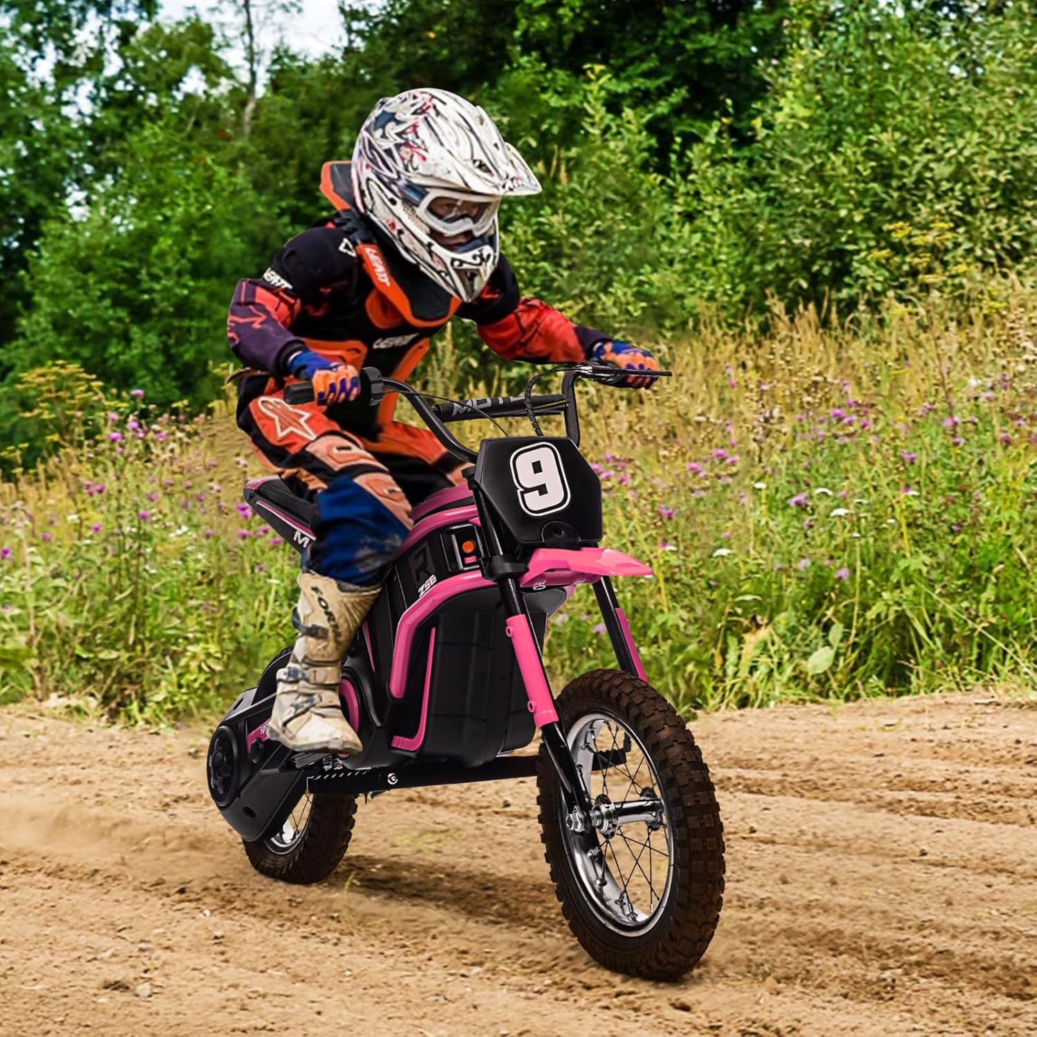 24V Ride On Dirt Bike for Kids 13+ Pink M3959