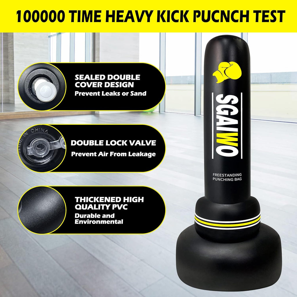 Freestanding Heavy Punching Bag with Stand for Adults MMA Training I167090