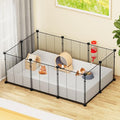 YITAHOME Guinea Pig Cage, Indoor C&C Small Animal Cage with Waterproof Plastic Liner, 4x2 Playpen for Bunny, Chinchilla and Hamster, Habitat Fence with DIY 24PCS Pannels