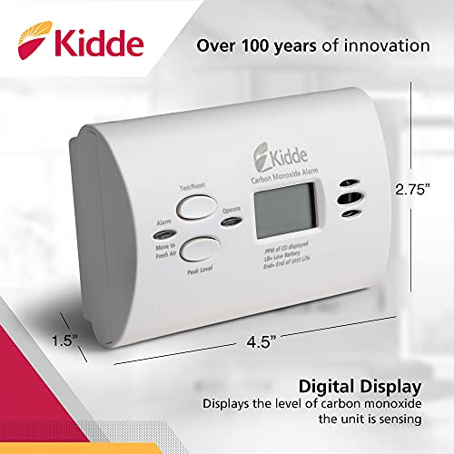 Carbon Monoxide Detector, AA Battery Powered CO Alarm with LEDs X7018