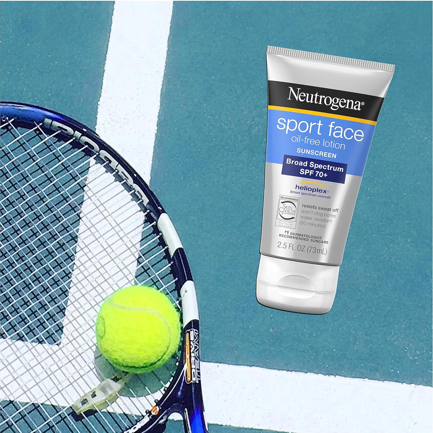 Sport Face Sunscreen SPF 70+, Water Resistant, Oil Free Lotion Z653