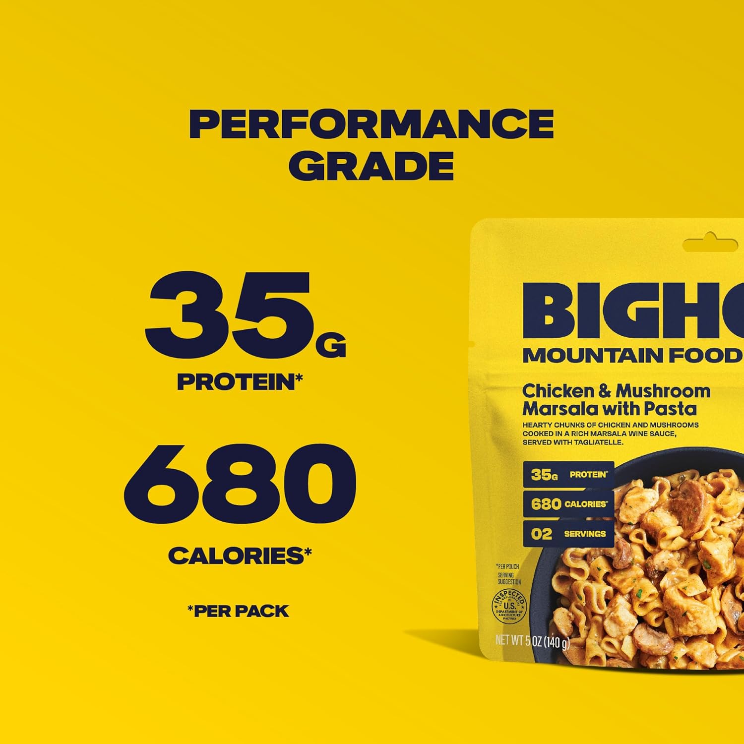 Freeze Dried Chicken Mushroom Marsala with Noodles for Backpacking U3714