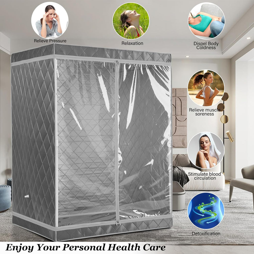 Portable 2 Person Sauna Tent for Home, Foldable Lightweight, Steamer Not Included K905