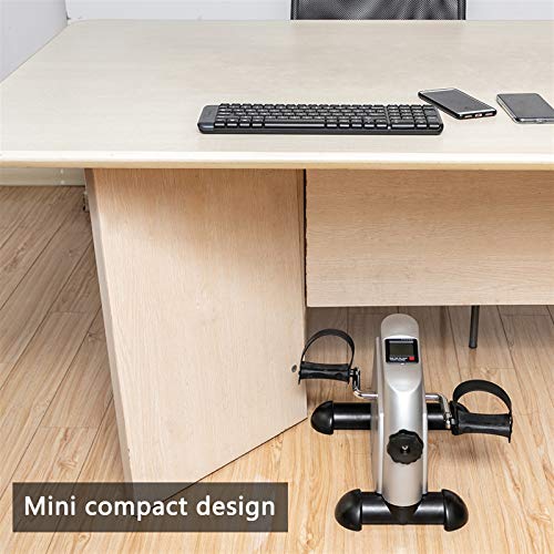 Under Desk Pedal Exerciser with LCD Display for Home Office X3222