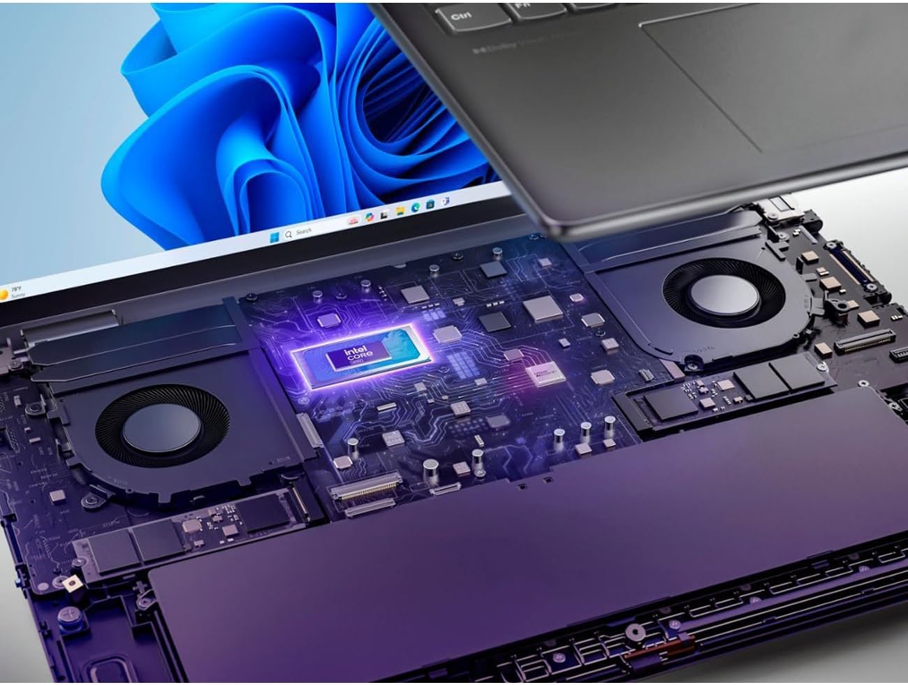 2-in-1 Laptop, 16" 2K Touchscreen, Core Ultra 7, 16GB RAM, 256GB SSD, Win 11 Pro M6078