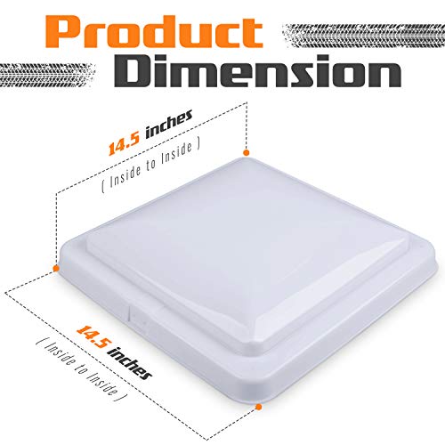 RV Roof Vent Cover Replacement for Camper Trailer Motorhome, White 2 Pack G3799