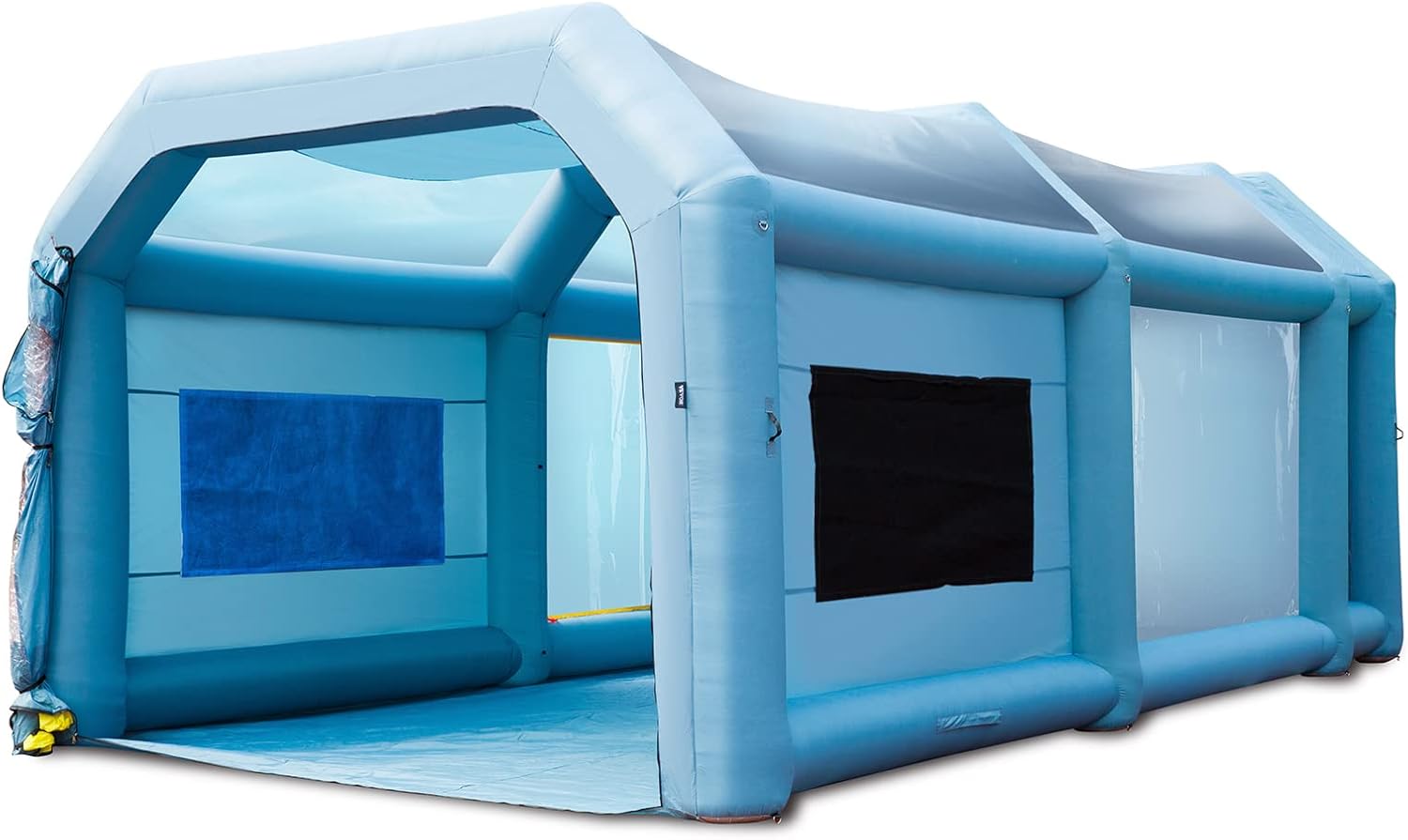 VEVOR 28x16x11ft Inflatable Paint Booth, Inflatable Spray Booth, High Powerful 750W+950W Blowers Spray Booth Tent, Car Paint Tent Air Filter System for Car Parking Tent Workstation Motorcycle Garage