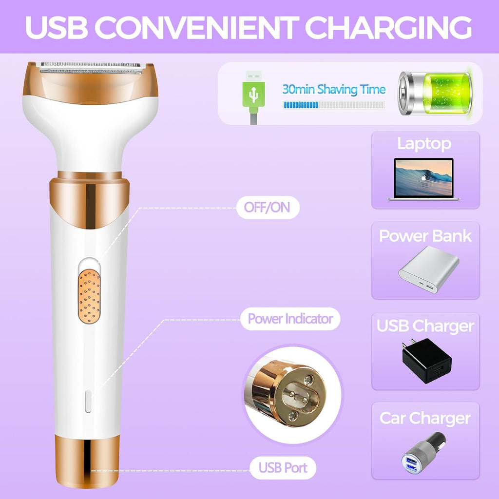 Rechargeable 4-in-1 Electric Razor for Women V761