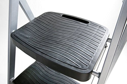 3-Step Folding Step Stool with Hand Grip, 250 lb Capacity, White M309397