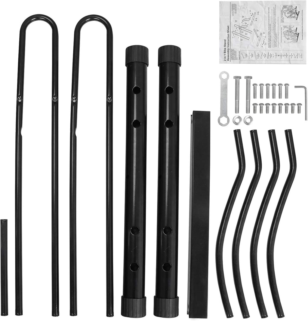 2 Bike Floor Stand Bicycle Rack, Free Standing Cycling Rack Storage Organizer B5105