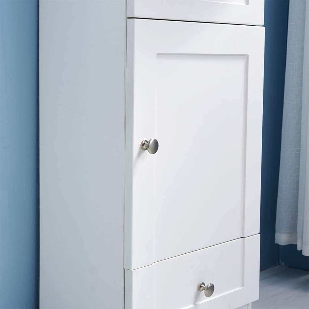 Small Bathroom Vanity with Sink, White, Narrow Cabinet A6958